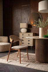 Babington Solid Wood Dining Chair — Natural or Walnut