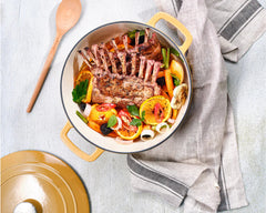 Round cast iron pot & roaster “Fontastic” with lid