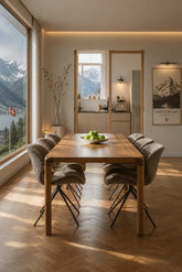 Storm Designer Dining Table - Veneered Ash Wood, Various Sizes