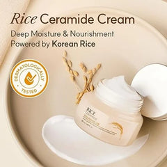 The Face Shop Rice Ceramide Cream, Hydrating Face Moisturizer, for Dry & Combination Skin