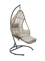 Fantastic Outdoor Hanging Basket Chair — Adjustable Footrest 