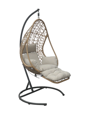 Fantastic Outdoor Hanging Basket Chair — Adjustable Footrest 