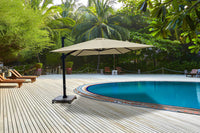 Roma Deluxe 360° Cantilever Parasol with Solar LED Lighting 
