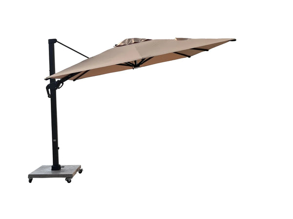 Premium 360° cantilever parasol “Roma Deluxe” incl. solar LED