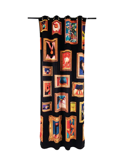 Designer shower curtain “Toiletpaper Frames”
