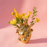 Love in Bloom Giant Vase — Sculptural Heart-Shaped Design 