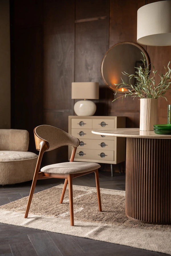 Babington Solid Wood Dining Chair — Natural or Walnut