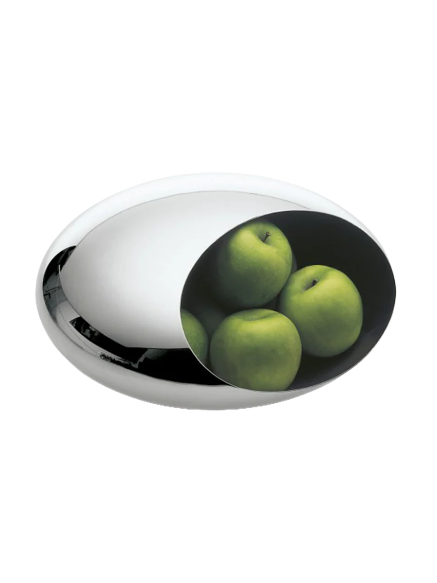Designer bowl “Cocoon” made of stainless steel Ø 30 cm, high-gloss polished stainless steel