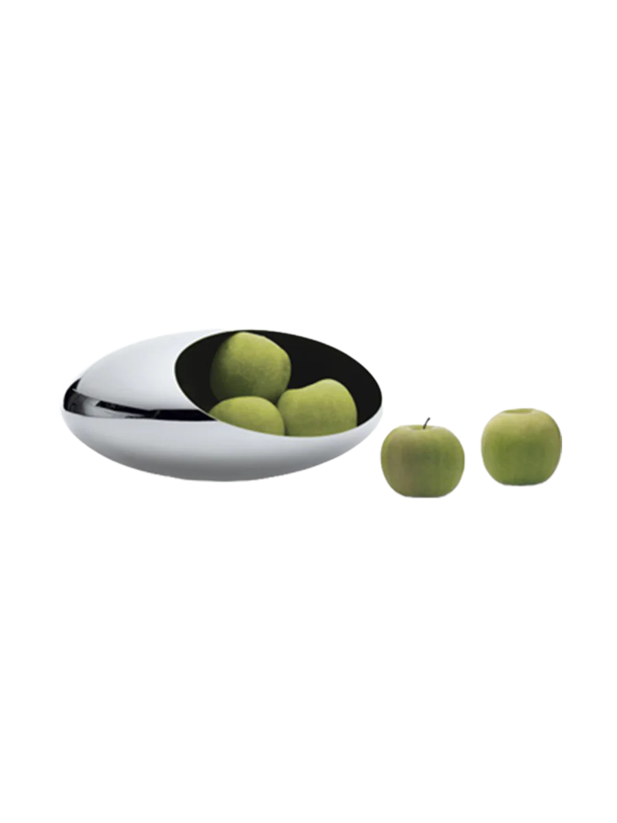 Designer bowl “Cocoon” made of stainless steel Ø 30 cm, high-gloss polished stainless steel