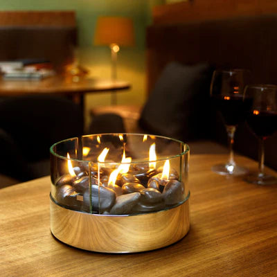 Designer table fireplace Burn Ø 20 cm