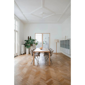 Storm Designer Dining Table — Veneered Ash Wood, Various Sizes 