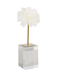 Eline Decorative Object — Flower Form in Glass & Metal 