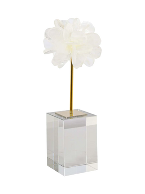 Eline Decorative Object — Flower Form in Glass & Metal 