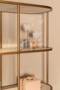 Eline Decorative Object — Flower Form in Glass & Metal 
