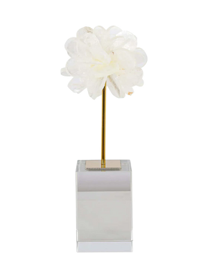 Eline Decorative Object — Flower Form in Glass & Metal 