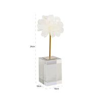 Eline Decorative Object — Flower Form in Glass & Metal 
