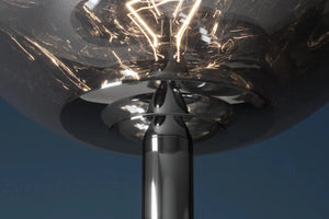 Liquid Diamond Designer Floor Lamp — Smoke-Grey Glass Spheres 