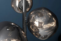 Liquid Diamond Designer Floor Lamp — Smoke-Grey Glass Spheres 