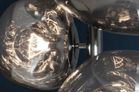Liquid Diamond Designer Floor Lamp — Smoke-Grey Glass Spheres 