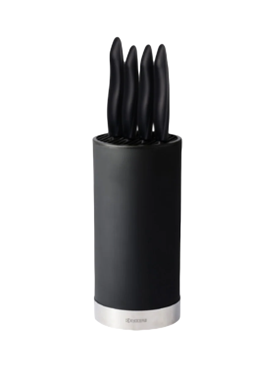Premium soft-touch knife block including four "SHIN" professional knives
