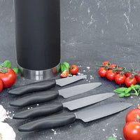 Premium soft-touch knife block including four "SHIN" professional knives 