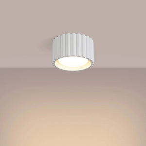Aura Designer Ceiling Lamp — Ribbed Texture, 1-Light 