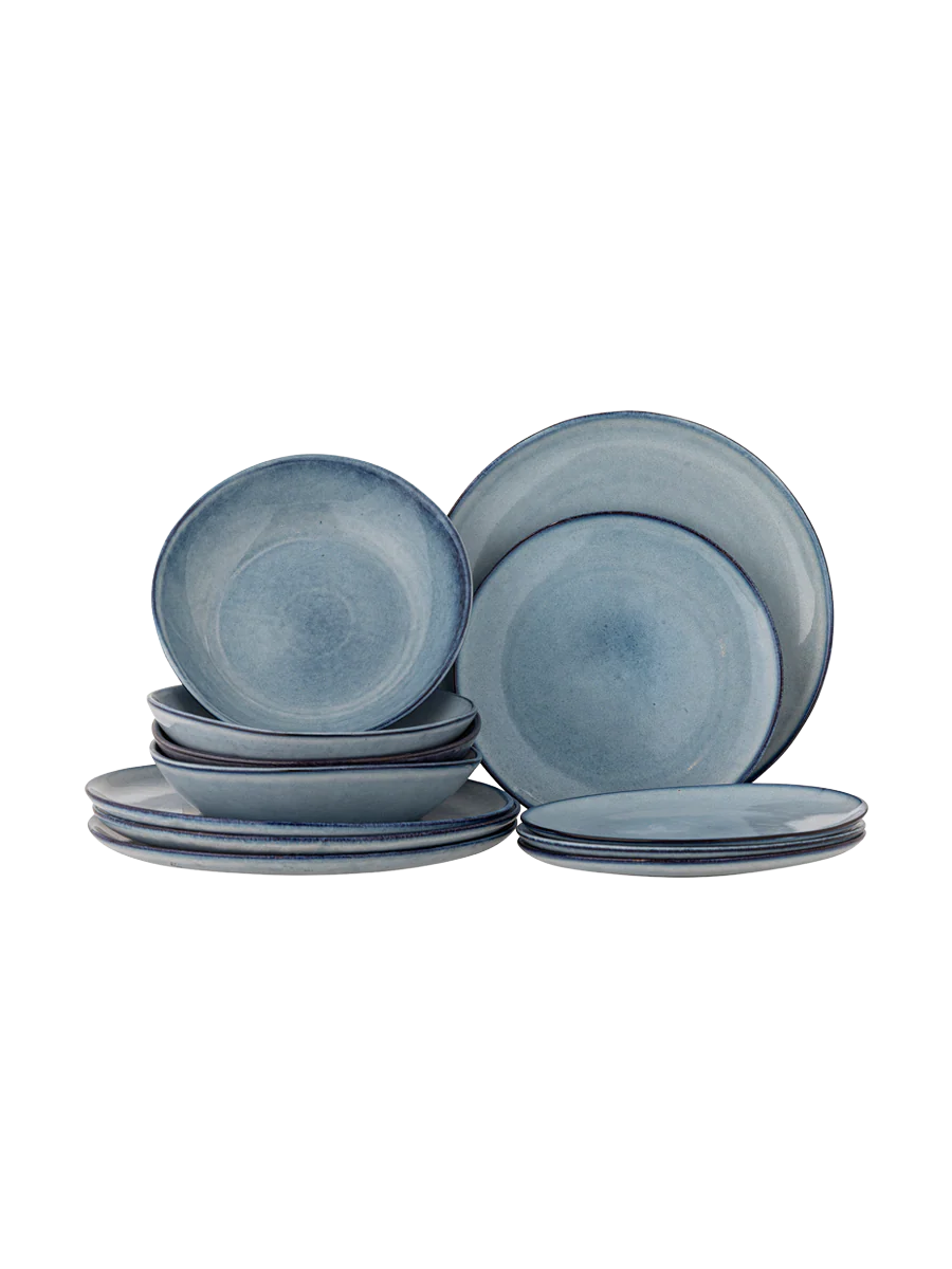 Handmade "Sandrine" dinnerware set, 12 pieces