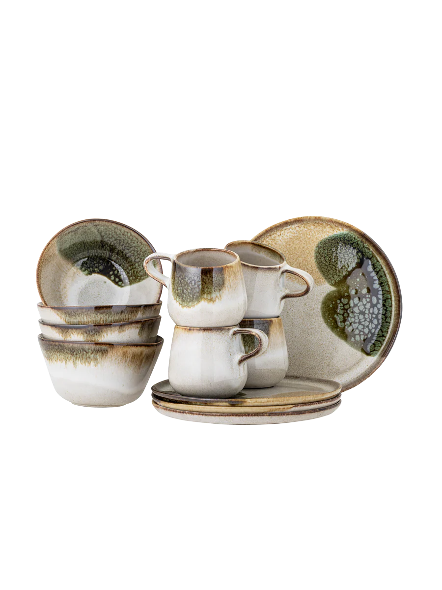 Handmade breakfast set “Jules”, 12 pieces