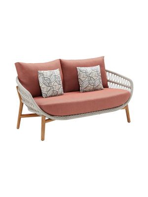 Vasca Outdoor Lounge Sofa (2-Seat) — Teak Frame with Rope Weave 