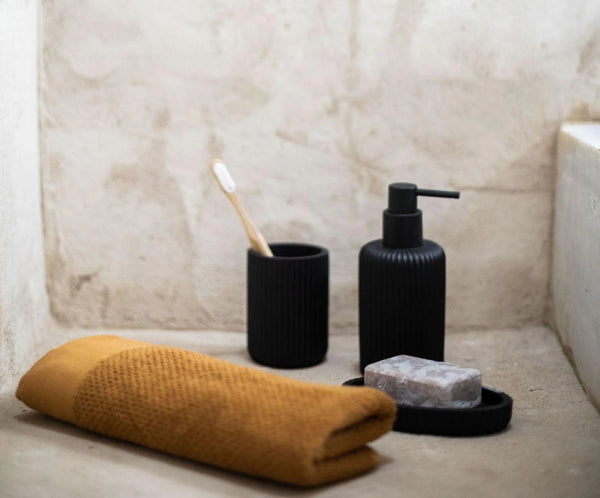 Soap dispenser Black Stripes - Swiss Sustain