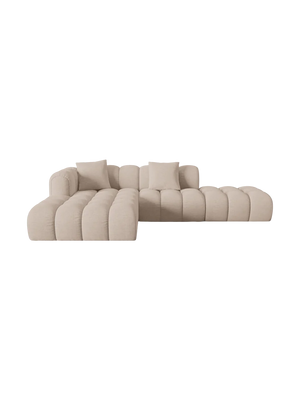 Clotilde 4-Seater Corner Sofa with Ottoman — Chenille or Velvet 