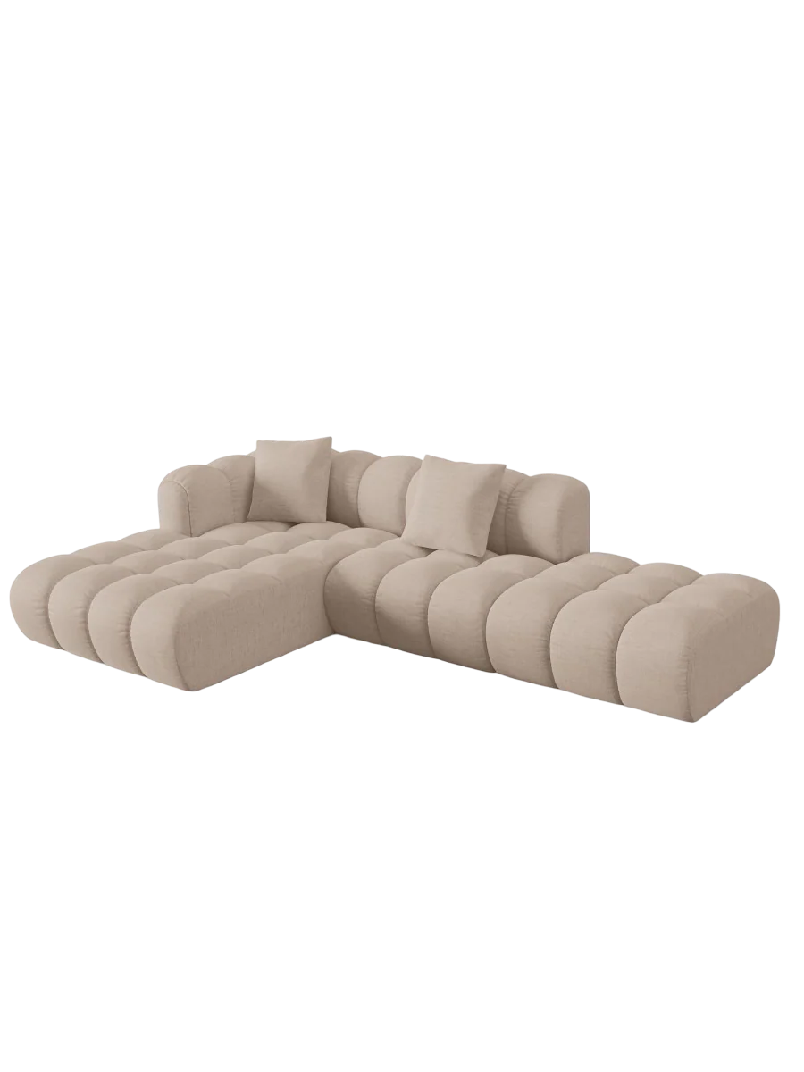 4-Sitzer Design Ecksofa „Clotilde“ mit Ottomane