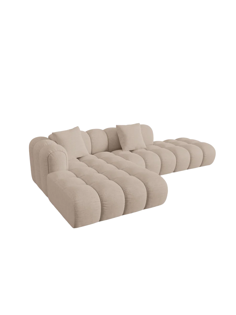 4-Sitzer Design Ecksofa „Clotilde“ mit Ottomane