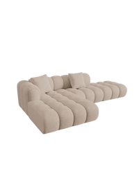 Clotilde 4-Seater Corner Sofa with Ottoman — Chenille or Velvet 