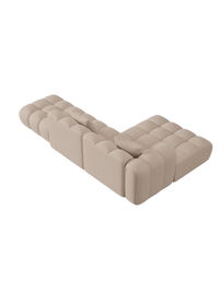 Clotilde 4-Seater Corner Sofa with Ottoman — Chenille or Velvet 
