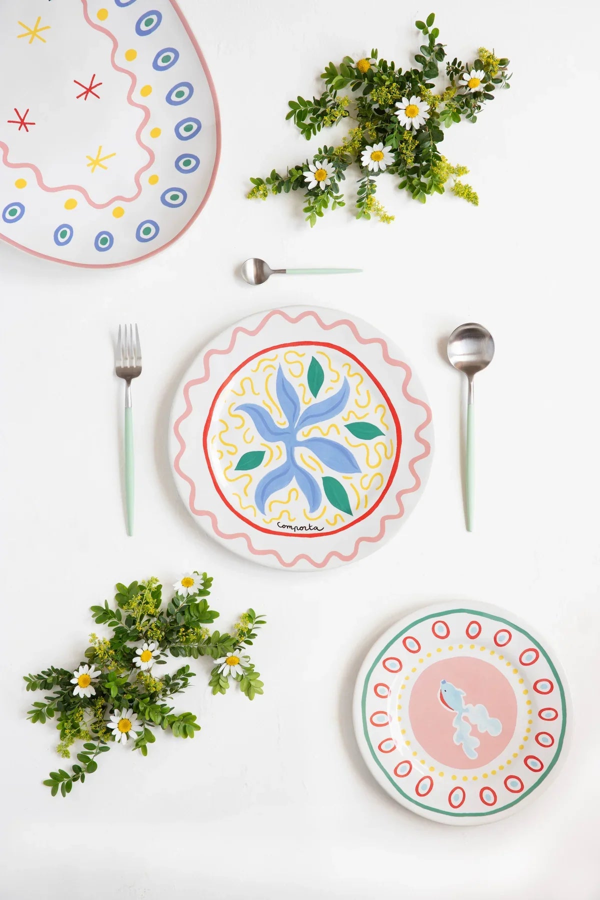 Handgefertigter Speiseteller „Summer Bliss“