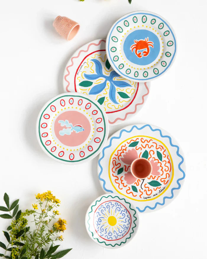 Handgefertigter Speiseteller „Summer Bliss“