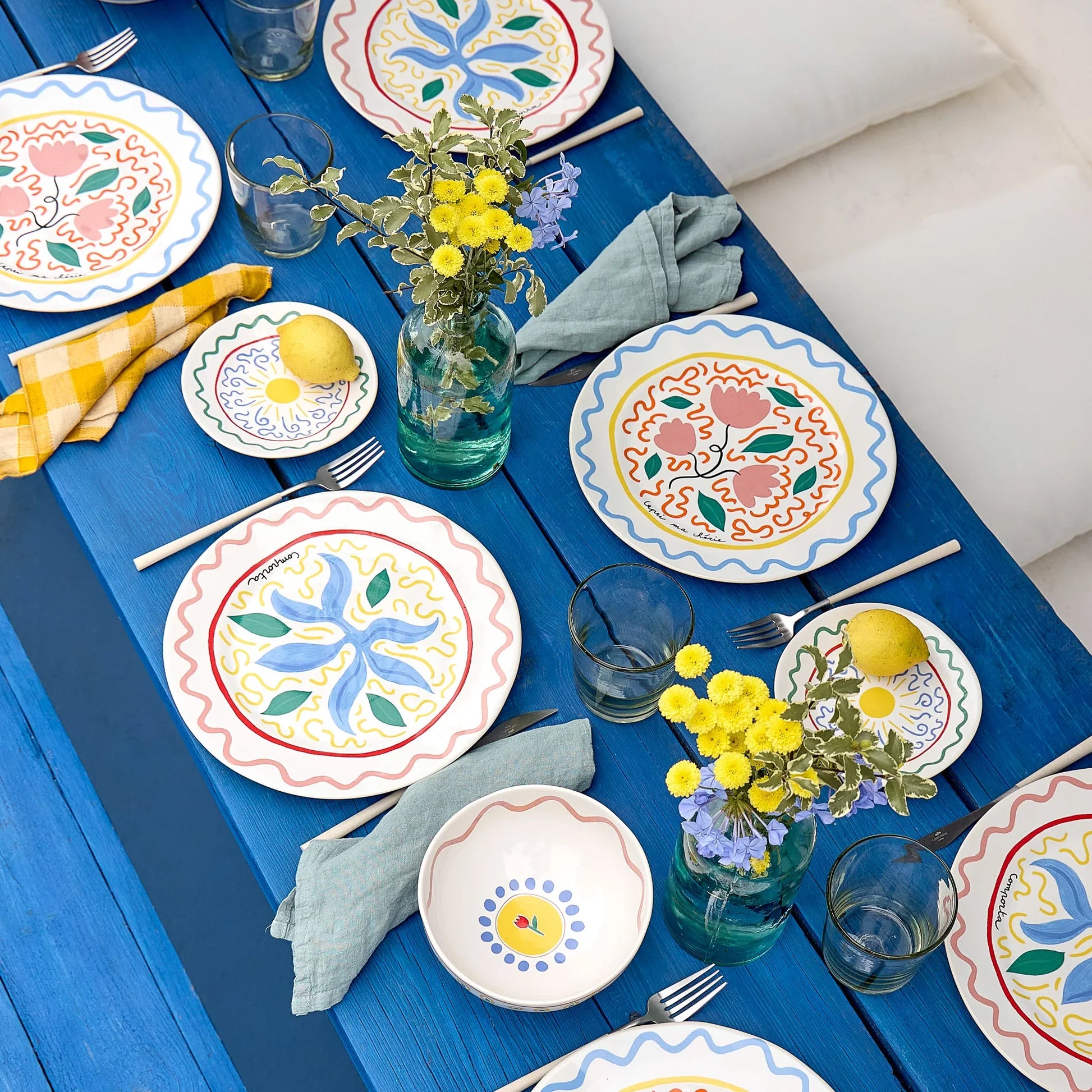 Handgefertigter Speiseteller „Summer Bliss“