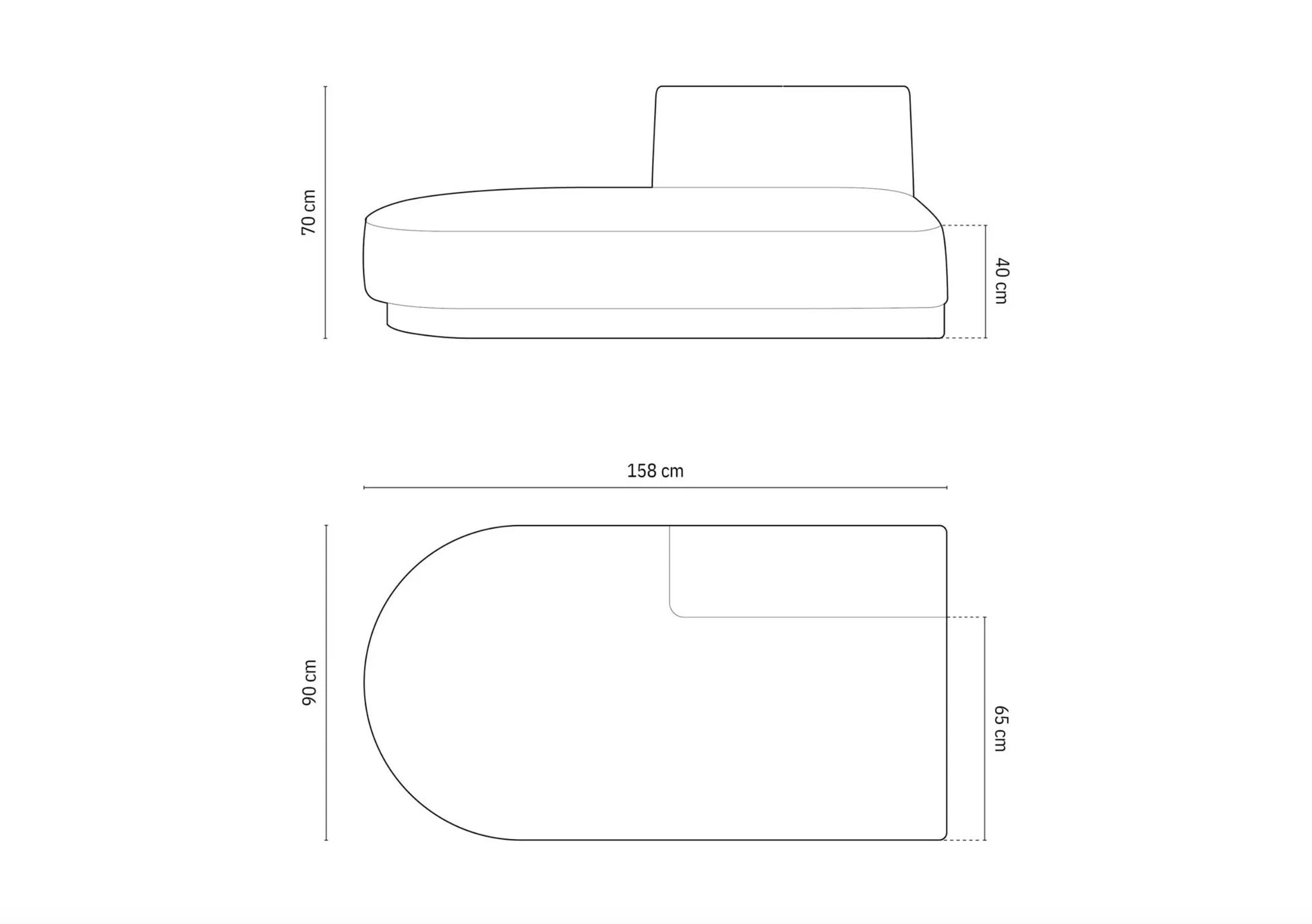 Modular sofa element “Miley” (2-seater)