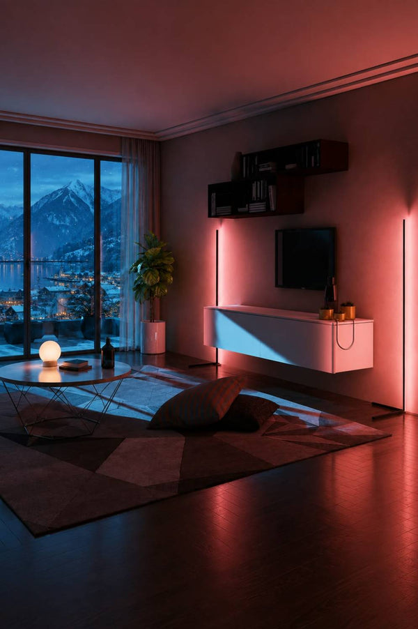 Modern Styled LED Corner Floor Lamp - Swiss Sustain