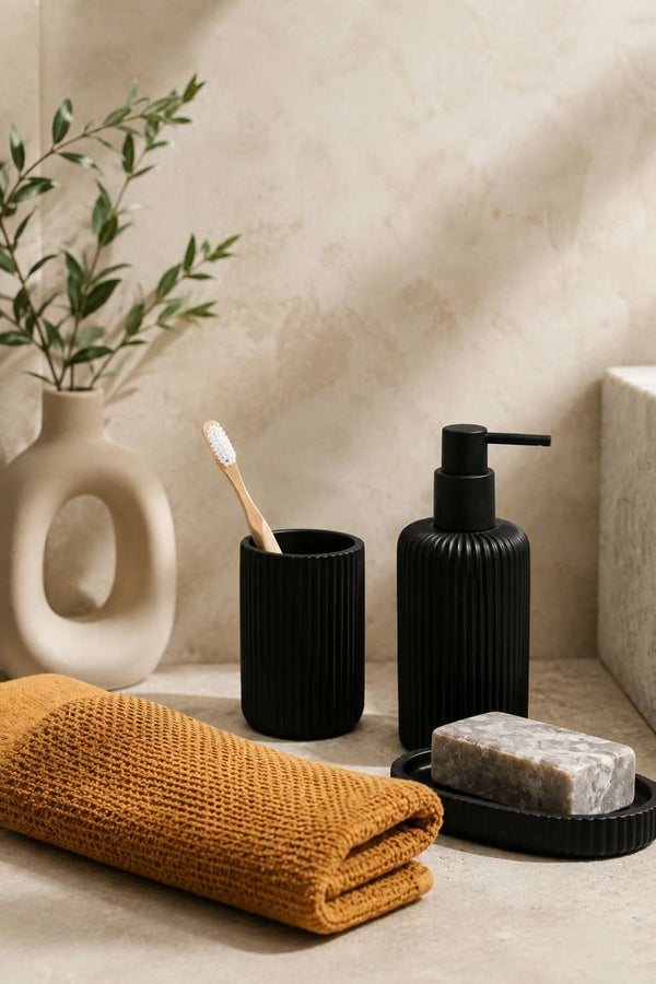 Soap dispenser Black Stripes - Swiss Sustain