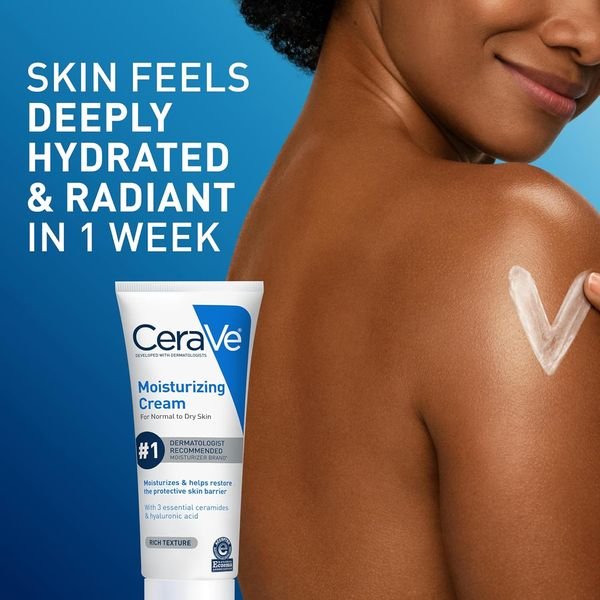 CeraVe Moisturizing Cream, Face Body Moisturizer, Normal to Dry Skin 236g-image-2